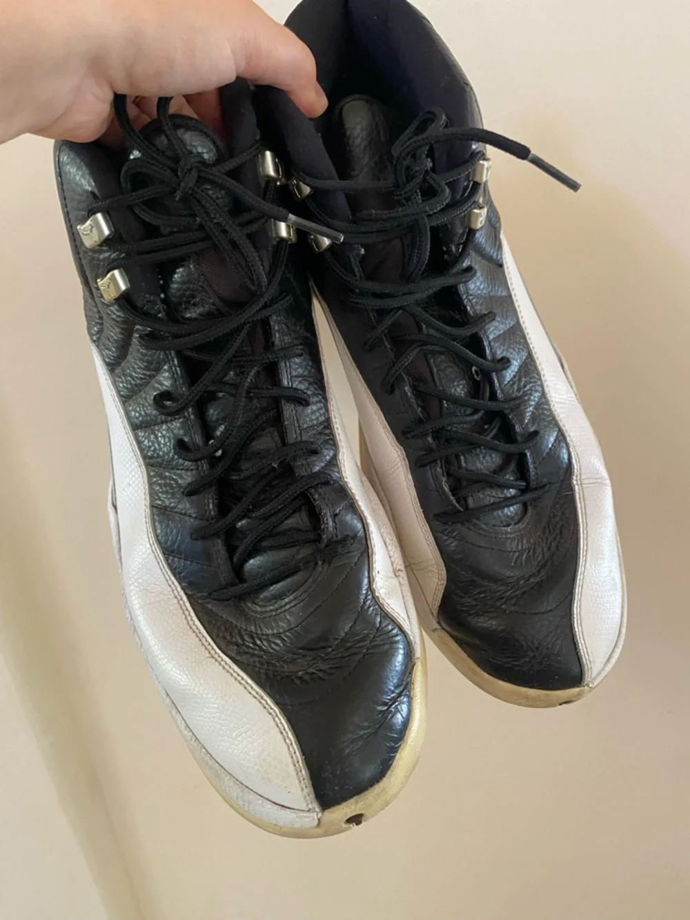 Air Jordan 12 Retro Playoffs 2022 Black White Men's Size 14